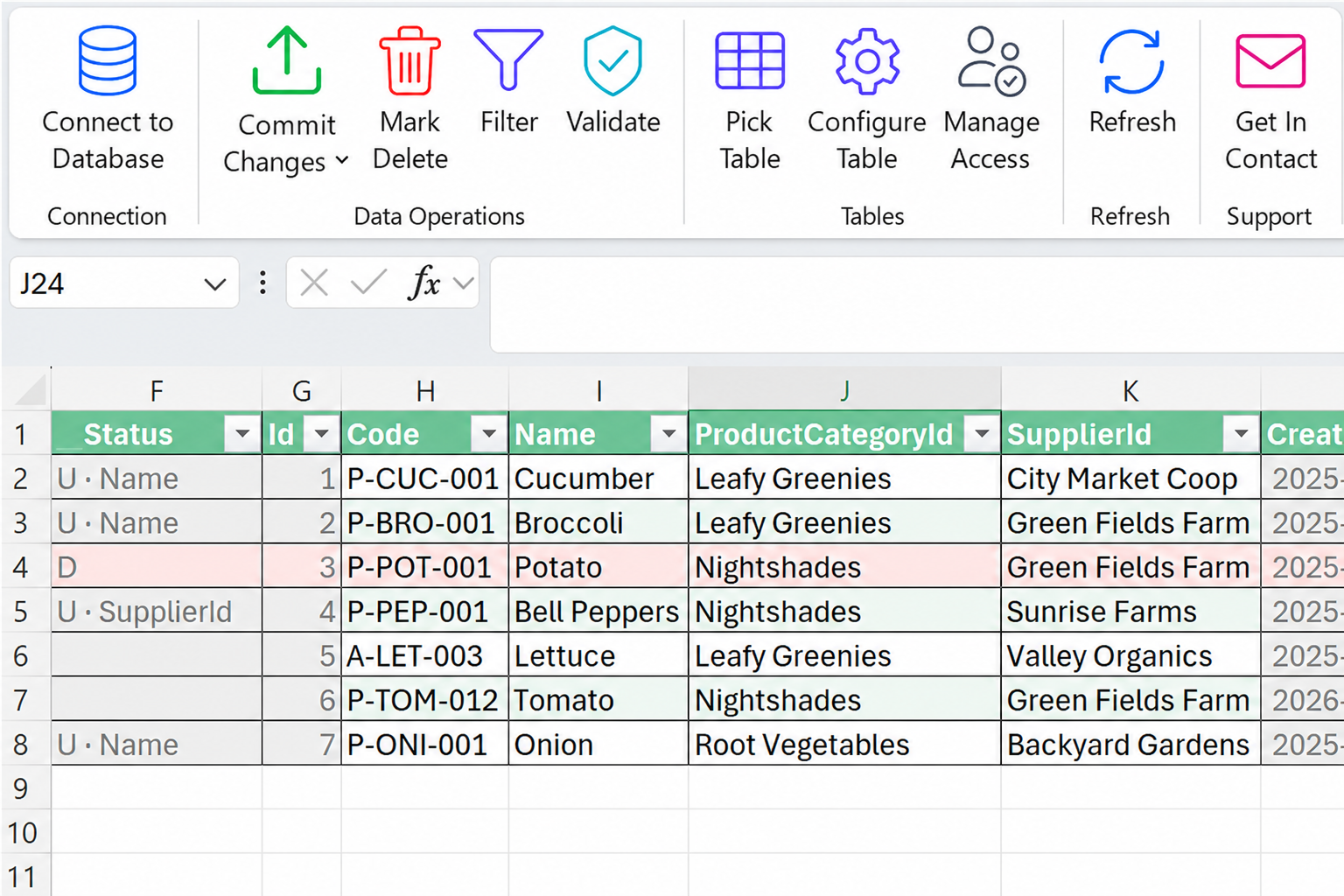 Excel screenshot showing live editing and commit